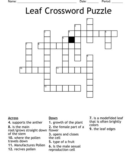 Click the answer to find similar <b>crossword</b> clues. . Half of a leaf crossword clue